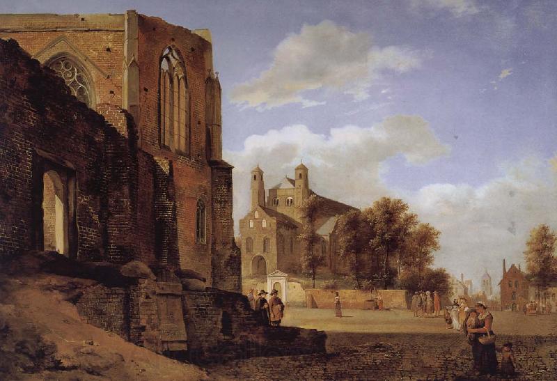Jan van der Heyden Cathedral Landscape Spain oil painting art